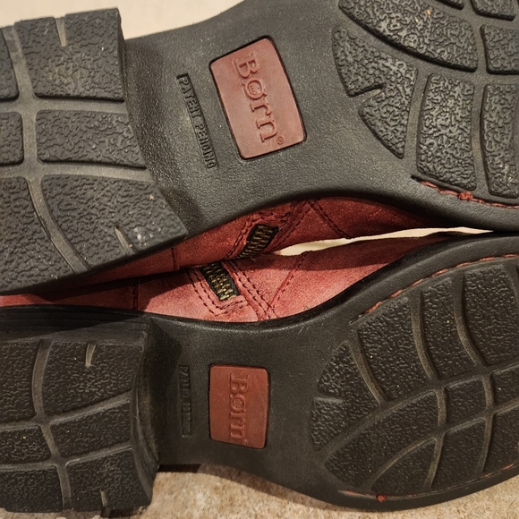 BORN McMillan Strappy Red Ankle Moto Boots Women's Size 7.5 - Picture 11 of 13
